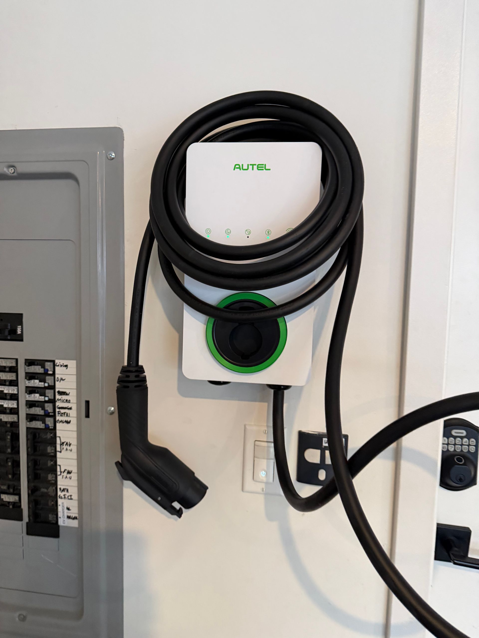 Autel EV charger installation by LED Guys C10 electrician