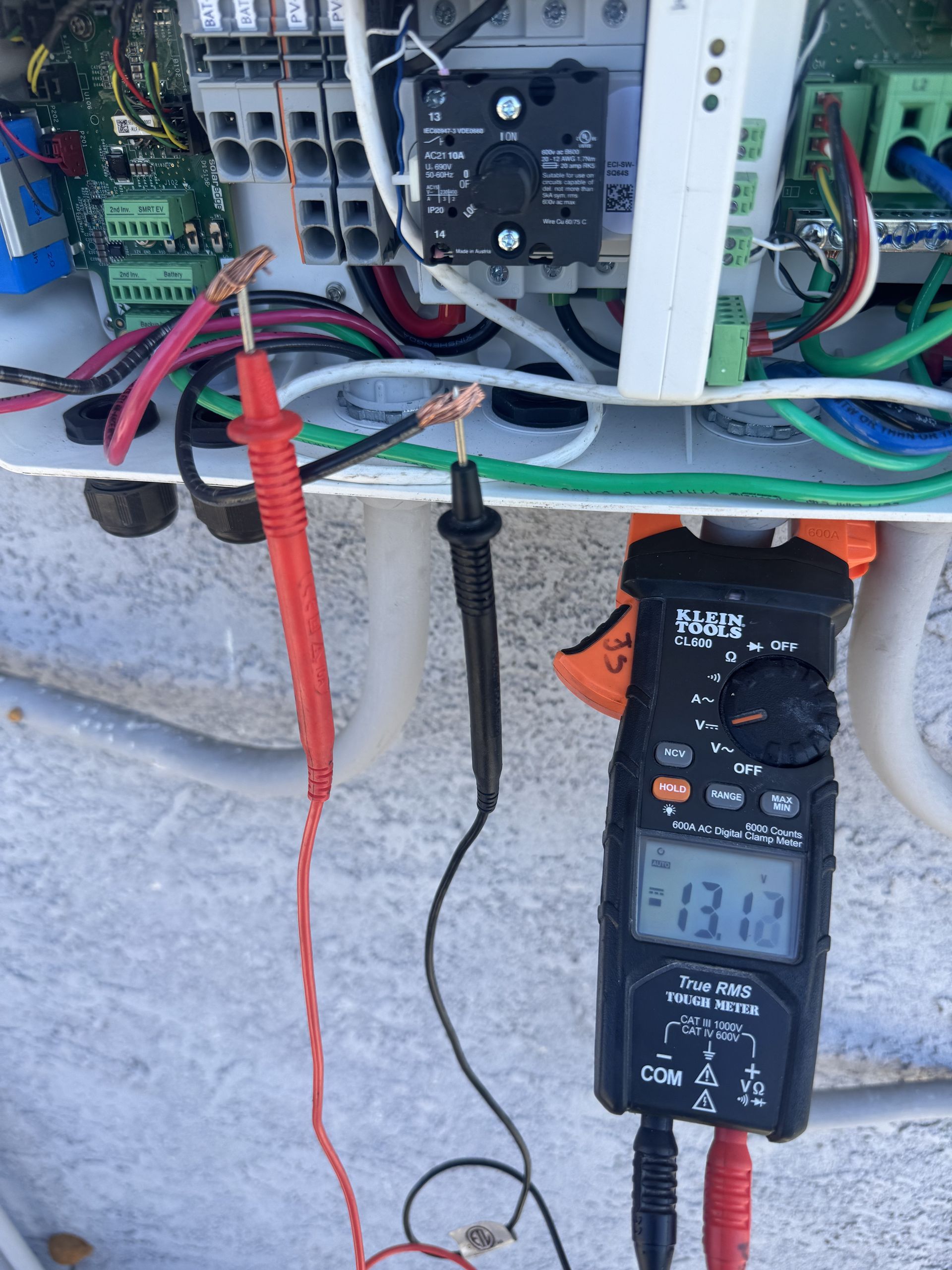 Restored power after emergency electrical repair
