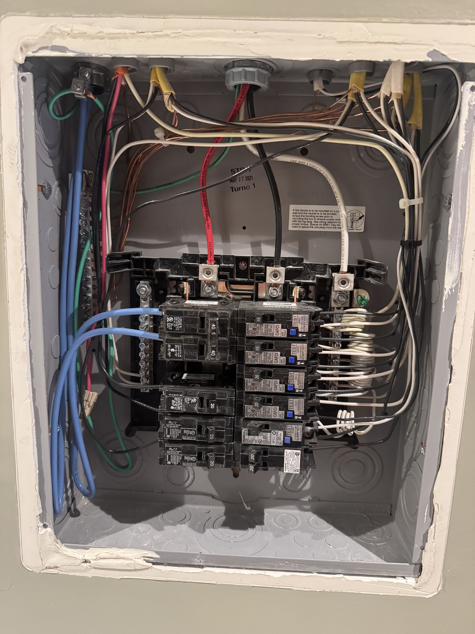 Breaker panel diagnostic check
