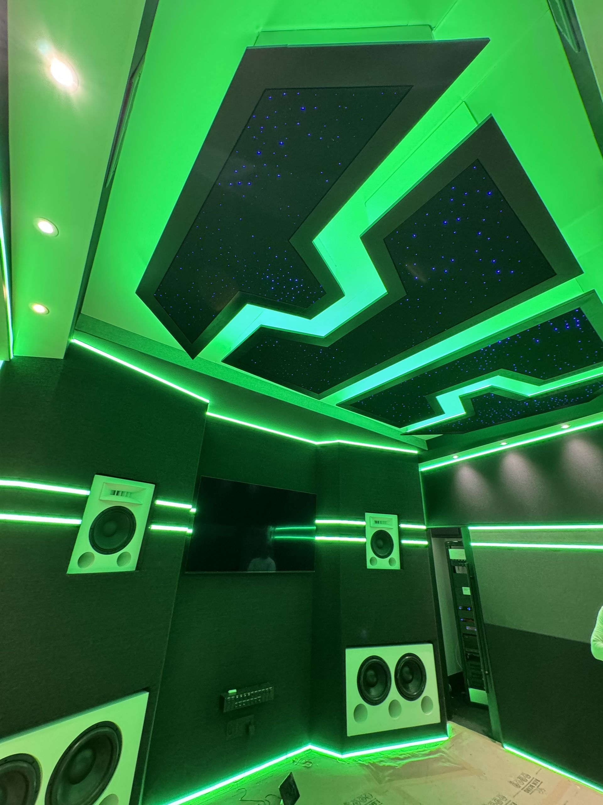 LED strip lighting in cabinet installation