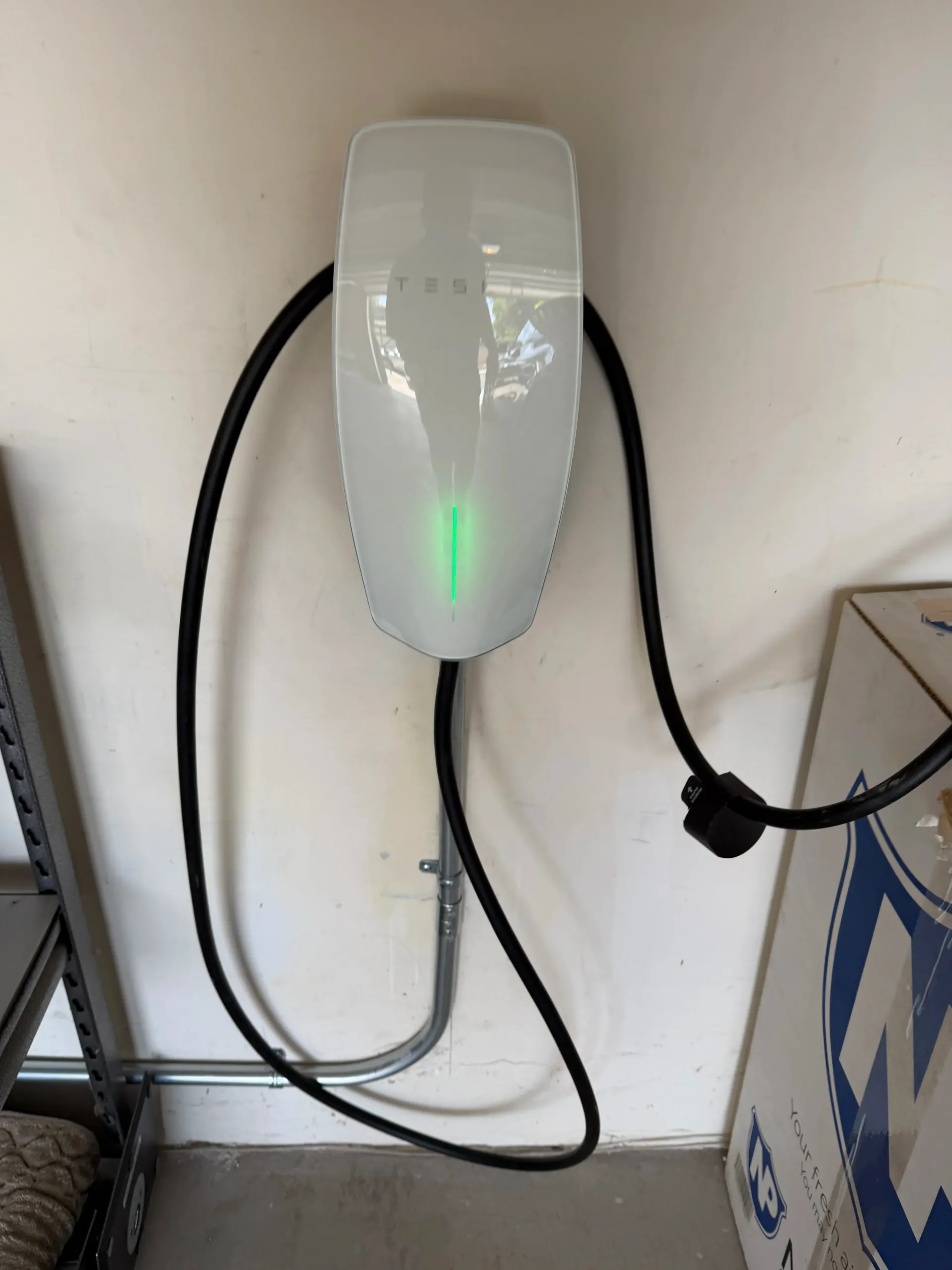 Tesla EV charger installation project in Los Angeles by LED Guys