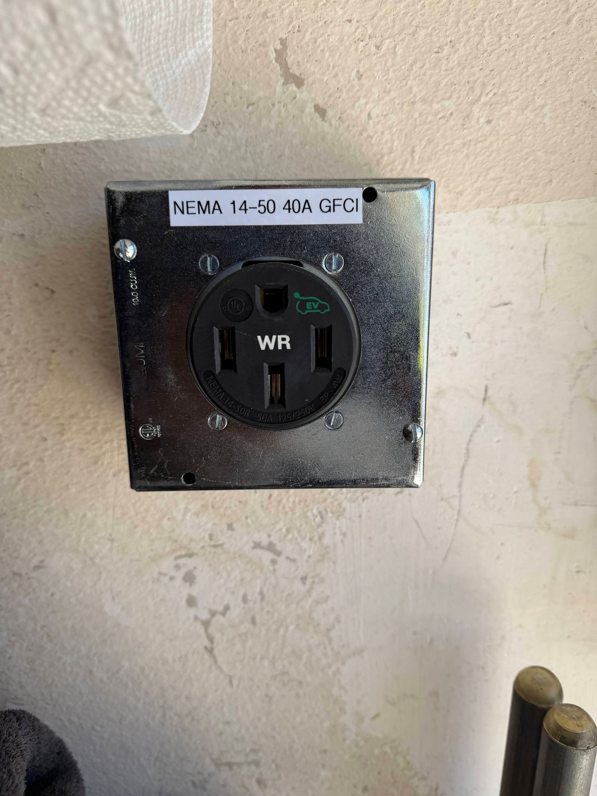 NEMA 14-50 GFCI outlet EV installation by LED Guys