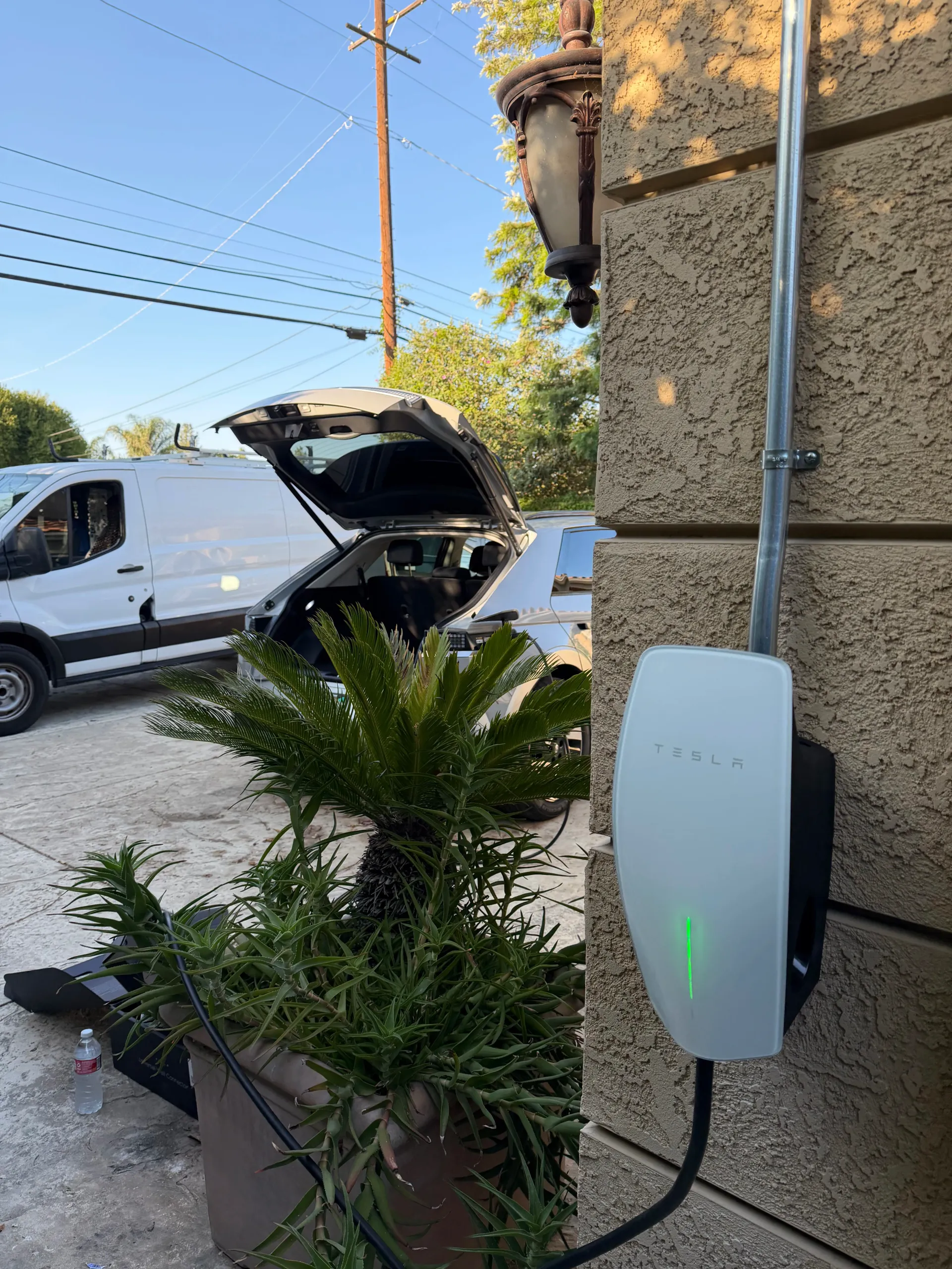 Tesla Wall Connector EV charger installed in Los Angeles by LED Guys C10 electrician