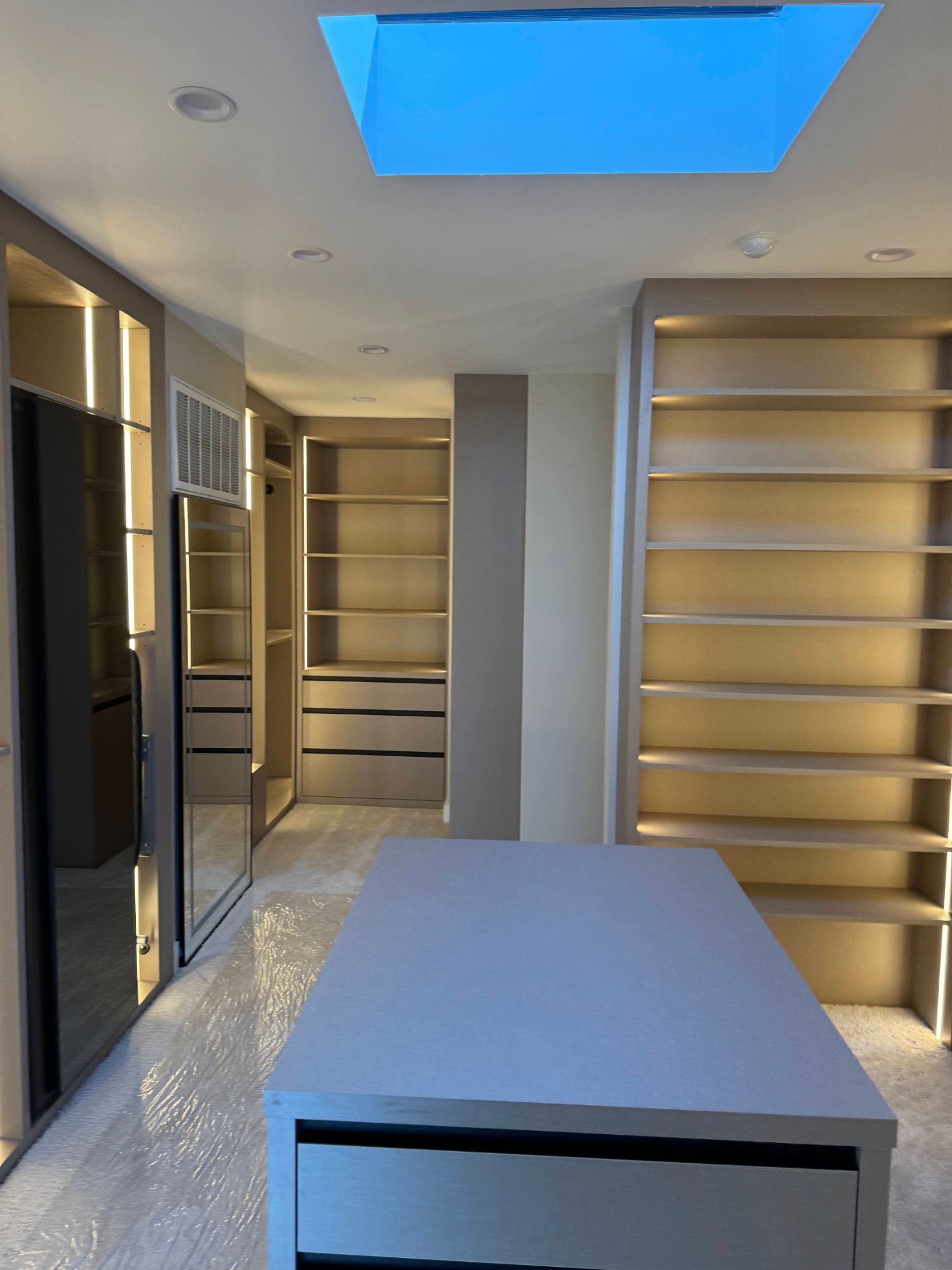 Custom closet LED strip lighting Los Angeles